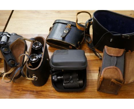 Collection of cased binocular 