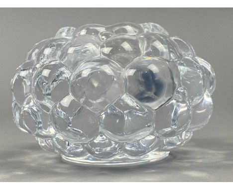 KOSTA GLASS DECANTER,27cm high, along with an Orrefors candle holder, decanters and studio glass ware