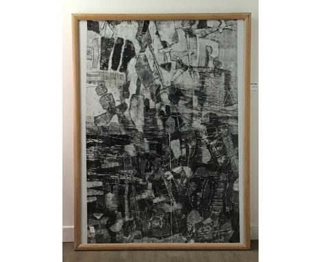 * DAVID R TAYLOR,UNTITLED,monoprint on paper, signed, titled and dated 2003 verso,image size 129cm x 89cm, overall size 138cm