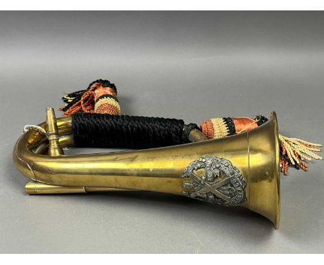 CAMERON BRASS BUGLE,along with other brass ware