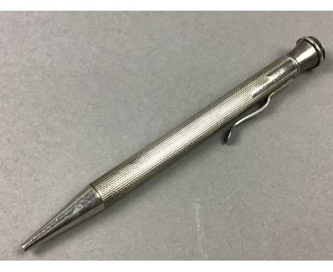 STERLING SILVER ENGINE TURNED PROPELLING PENCIL