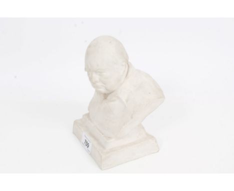 After Oscar Nemon:  Spode Parian ware bust of Winston S. Churchill 1874 - 1965, printed marks to base - Spode, England, First