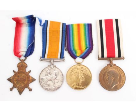 First World War and later medal group - comprising 1914 - 1915 Star, War and Victory medals, named to T4-041570 DVR. T. R. Co