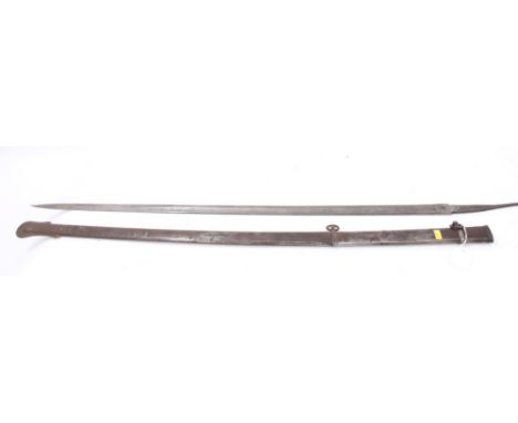 Victorian 1821 pattern Cavalry Officers' sword blade and scabbard (hilt lacking)   CONDITION REPORT  Scabbard length (excludi