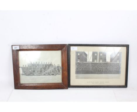 Framed First World War photograph of members of The Royal Artillery, by L. Missak Heliopolis, together with a Second World Wa