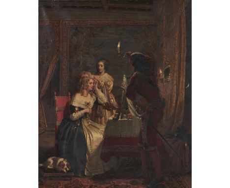 Charles Landseer RA (1799-1879) - Henrietta Maria and the Prince of Wales assisting at the Toilette of Mlle. de Montpensier, 