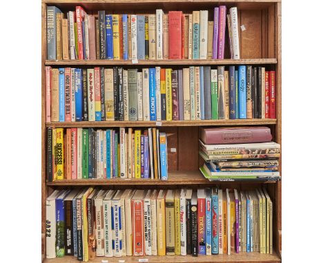 Four shelves of books, miscellaneous general shelf stock
