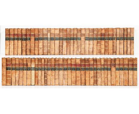 Johnson (Samuel) - The Works of the English Poets with Prefixes Biographical and Critical, 67 volumes [only], half titles, po