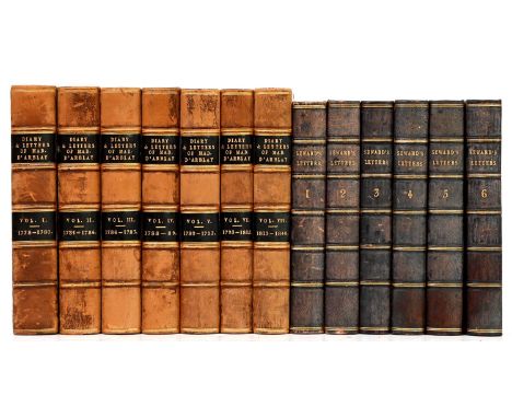 Diary and Letters of Madam D'Arblay...edited by her Niece, seven volumes, engraved portrait, folding facsimile letter, half t
