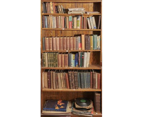 Books. Six shelves of miscellaneous general shelf stock, to include bindings, records, etc
