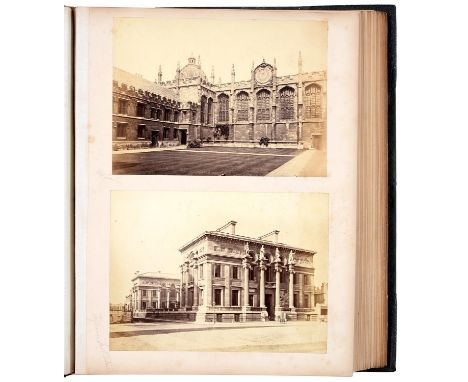 A Victorian photograph album of views of Oxford collected by William Morton Philips, 1871, 118, half plate and smaller albume
