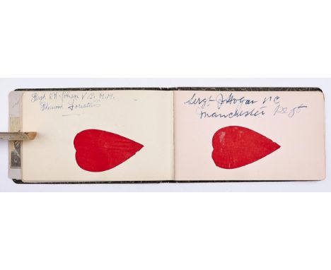 Victorian Cross.&nbsp; An autograph album of the signatures of 36 recipients of the premier award for gallantry,&nbsp; pages 