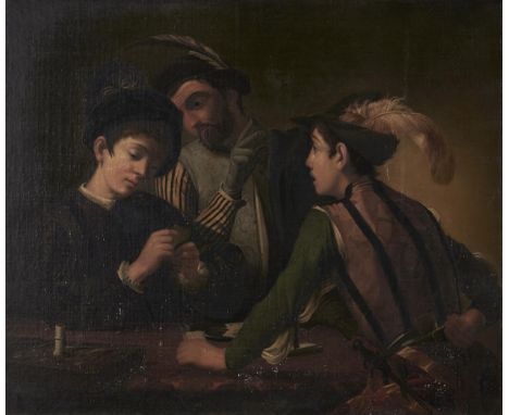 Campanile, 19th c after Michelangelo Merisi da Caravaggio - The Cardsharps, oil on canvas, 63.5 x 76.5cm  Provenance: Recorde