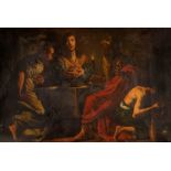 Flemish school, after and entourage of Theodoor van Loon (1581-1649): The discipels recognize Christ