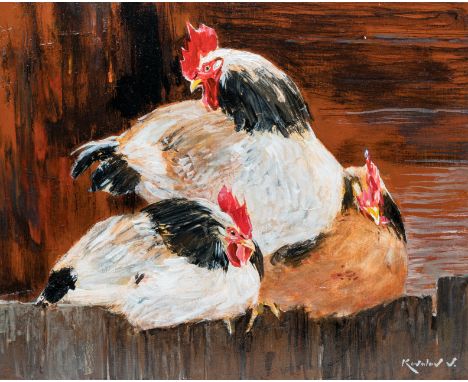 Full title: Volodymyr Kovalov (1984): 'Evening', acrylic on canvas, dated 2022Description:Work: 50 x 40 cm  The Ukrainian art