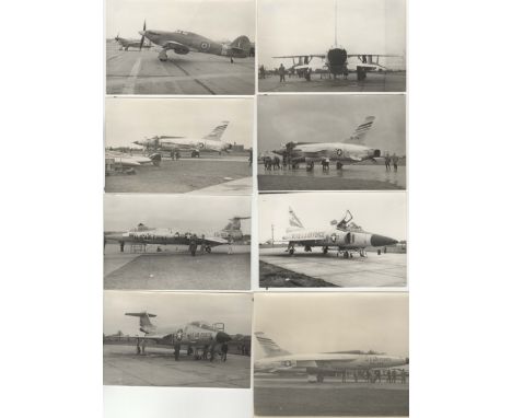 Aviation Photography (8x 1960's) black and white images taken at USAF Base Wethersfield-McDonnell F-101 Voodoo-Convair F-102 