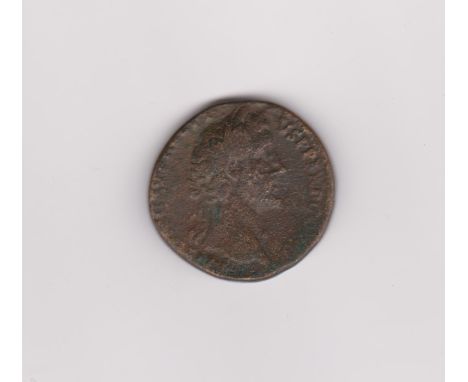Roman - Antoninus Pius A.D. 138-161 Sestertius, rev: IMPEPIATOR S.C. About fine
