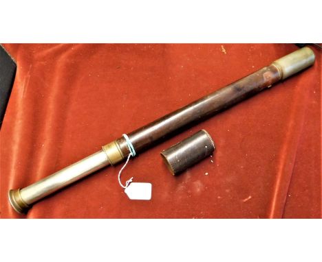 British Boer War single draw telescope, made Negretti &amp; Zambra London, the internal lenses are in excellent condition wit