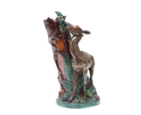 Inspired by a Majolica Model. This Minton porcelain figurine from the 'In Miniature' collection. Hand-painted and glazed cera