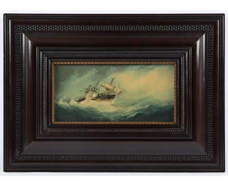 MARKES, Richard (1875-1920), "Segelschiff in schwerer See", Aquarell/Papier, 15 x 27, unten links signiert, R.