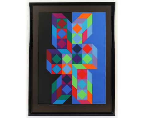 VASARELY, Victor, "Olympia", Plakat, Farbserigrafie, 86 x 64, drucksigniert, 1972, R.