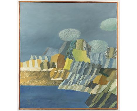 OBER, Hermann (1920-1997), "Landschaft", Öl/Lwd., 99 x 90, unten links monogrammiert und datiert '74, R.