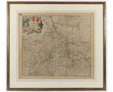 TRIER, "Electoratus Trevirensis", kolorierter Kupferstich, 51 x 56, 18.Jh., R.