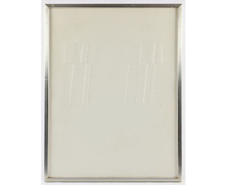 UNBEKANNTER KÜNSTLER, "o.T.", Prägedruck/Bütten, handsigniert, nummeriert 12/20, 1974, R.