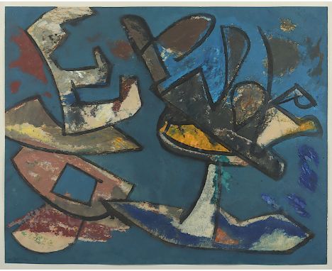 IMKAMP, Wilhelm (1906-1990), "Informelle Komposition", Mischtechnik/Malkarton, 42 x 53, unten links signiert und datiert '59,