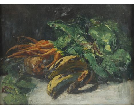 KUEHL, Gotthard Johann (1850-1915), "Gemüsestilleben", Öl/Lwd., 32 x 42, oben links signiert, R.