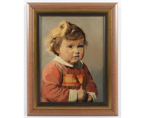 PORTRAITMALER UM 1940, "Bildnis eines Kindes", Öl/Lwd., 40,5 x 30, auf Holz aufgezogen, R.