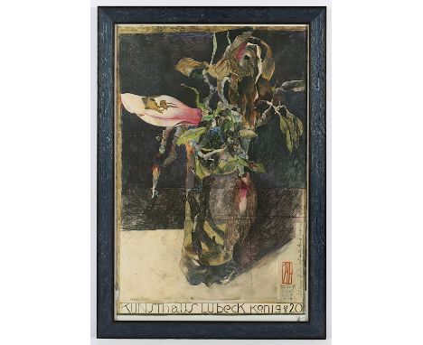 JANSSEN, Horst, "Magnolie Lübeck", Farboffset, 68 x 43, signiert, 1981, R.