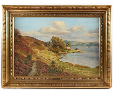 LUND, Carl Emil (1855-1928), "Landschaft in Skandinavien", Öl/Lwd., 48 x 70, unten links signiert, R.
