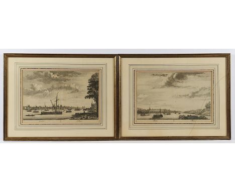 ZWEI ANSICHTEN KÖLN UND BONN, Kupferstiche, von De Leth, Hendrick (*1762), Guckkastenblätter um 1750, ca. 21,5 x 33, R.