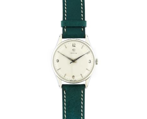 Omega: A Stainless Steel Centre Seconds Wristwatch, signed Omega, ref: 2810-4 SC, circa 1954, (calibre 283) manual wound leve