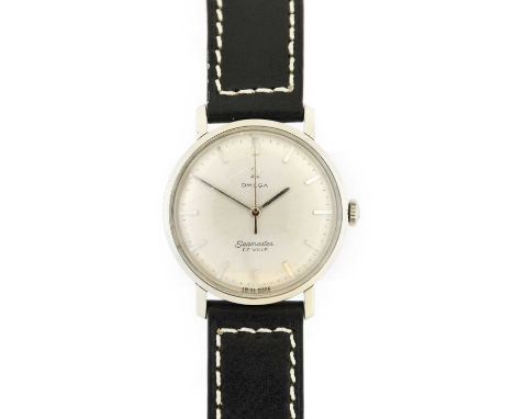 Omega: A Stainless Steel Centre Seconds Wristwatch, signed Omega, model: Seamaster De Ville, circa 1965, manual wound lever m