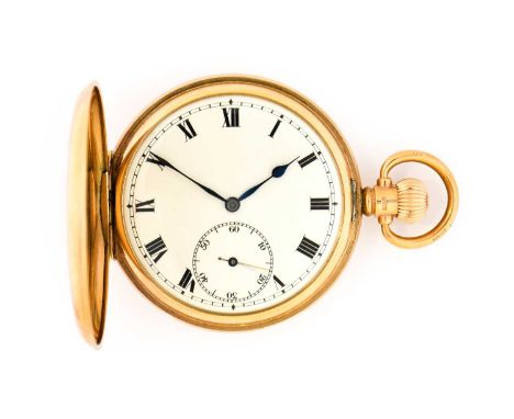 Rolex: A 9 Carat Gold Full Hunter Pocket Watch, signed Rolex, 1928, manual wound lever movement signed Rolex, overcoil hairsp