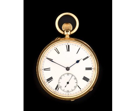 Richard Smith: An 18 Carat Gold Open Faced Pocket Watch, retailed by Richard Smith, Newboro Street, Scarborough, 1898, manual
