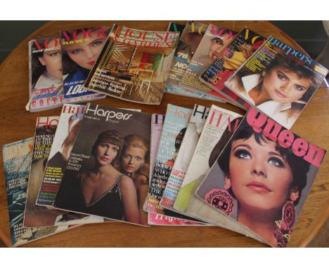 A selection of vintage magazines, mainly Vogue and Harpers &amp; Queen from 1980's