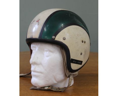 A vintage 1960's Slazenger racing motorcycle helmet (sold as a decorative/collector's item)