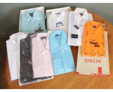 A quantity of vintage men's dress shirts
