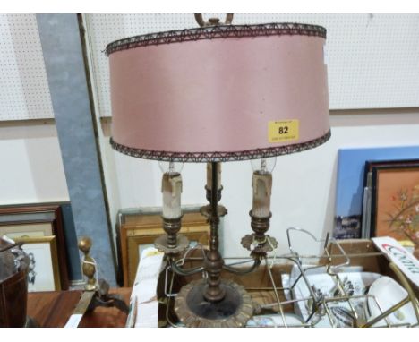 A Perrotti three light electric table lamp