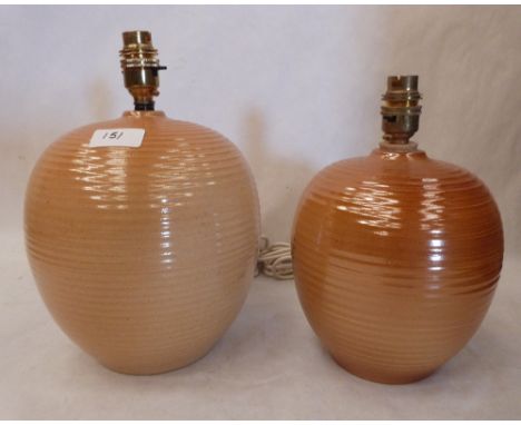 Two Royal Doulton lamp bases by Vera Huggins