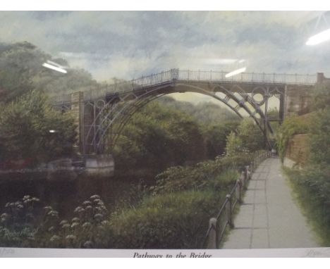 A Framed limited Edition Print, Pathway to The Bridge, Signed by The Artist. 