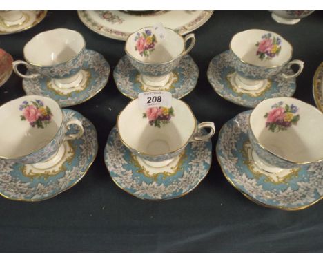 Six Royal Albert Enchantment Cups and Saucers.