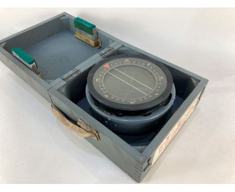 A WWII Type P10 Aviation compass, Air Ministry Marks, 6B/1671, No.422, in grey fitted case