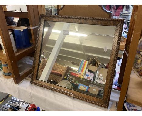 A vintage oak framed mirror COLLECT ONLY 
