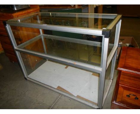 A glazed shop cabinet with shelf, COLLECT ONLY.