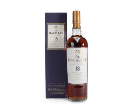 The Macallan Single Highland Malt Scotch Whisky 18 Years Old, distilled 1988, 43% vol 700ml, in original cardboard sleeve (on