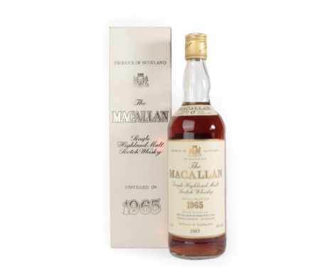 The Macallan Single Highland Malt Scotch Whisky 17 Years Old Special Selection 1965, bottled 1983, 43% vol 75cl, in original 